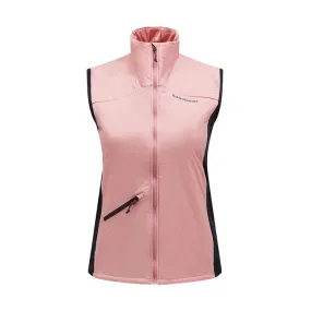 Insulated Wind Resistant Gilet for Women - Warm Blush Black.