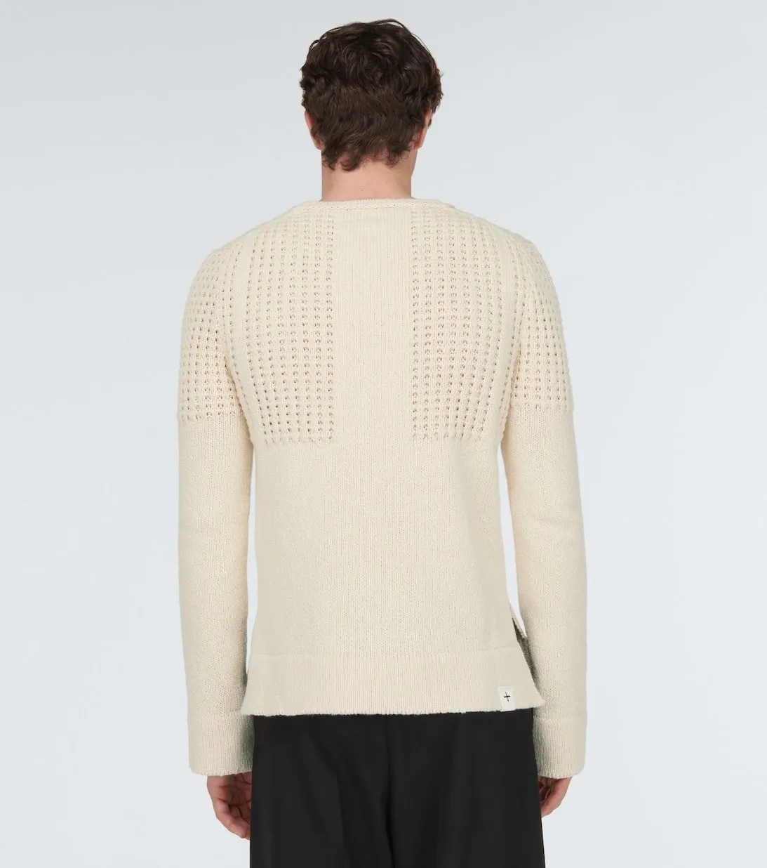 Jil Sander Crew Neck Cable Knit Pullovers - Unisex Street Style - Wool