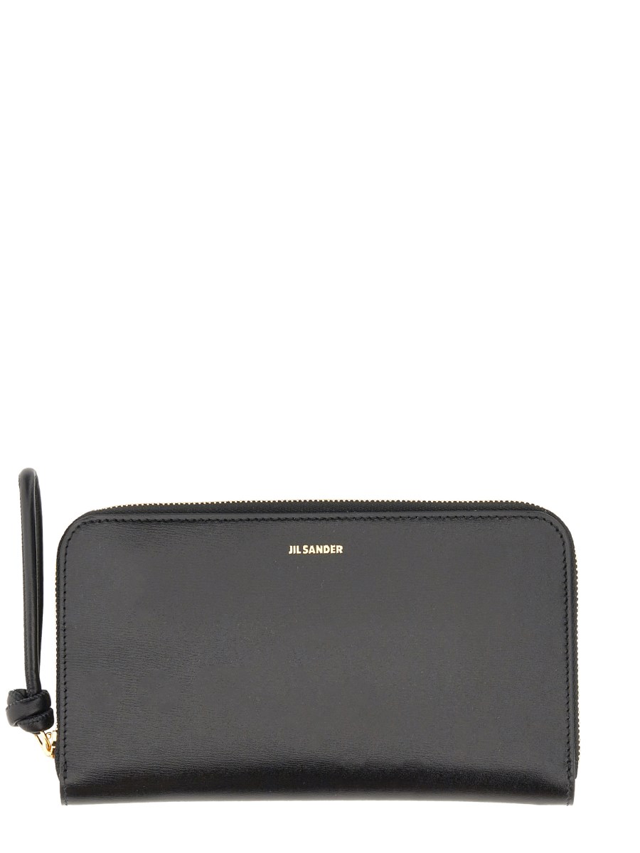 JIL SANDER    LEATHER WALLET WITH ZIPPER