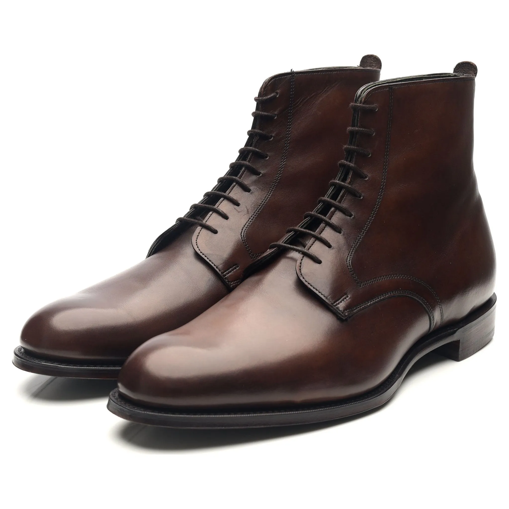 'King' Dark Brown Leather Boots UK 10 F