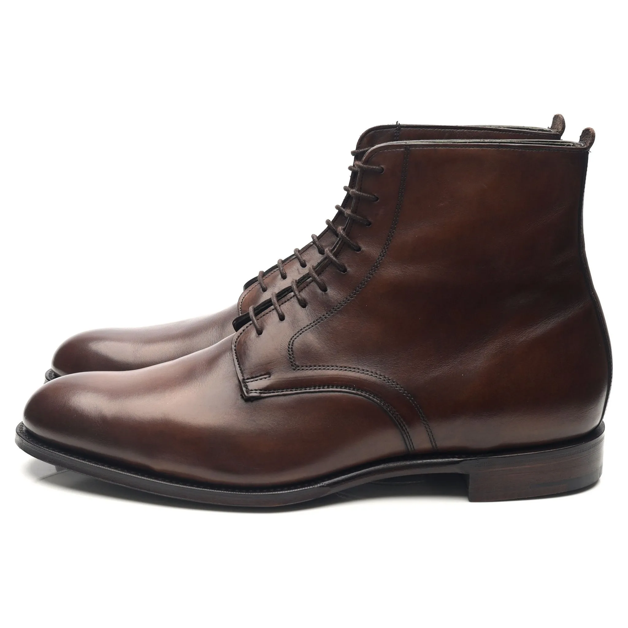 'King' Dark Brown Leather Boots UK 10 F