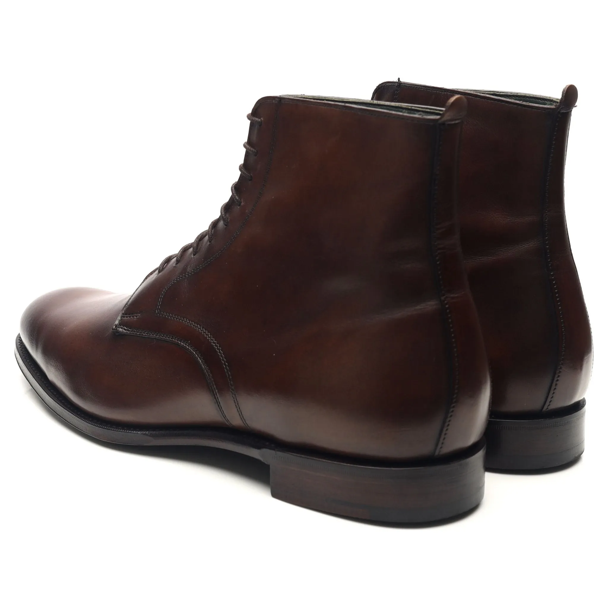 'King' Dark Brown Leather Boots UK 10 F