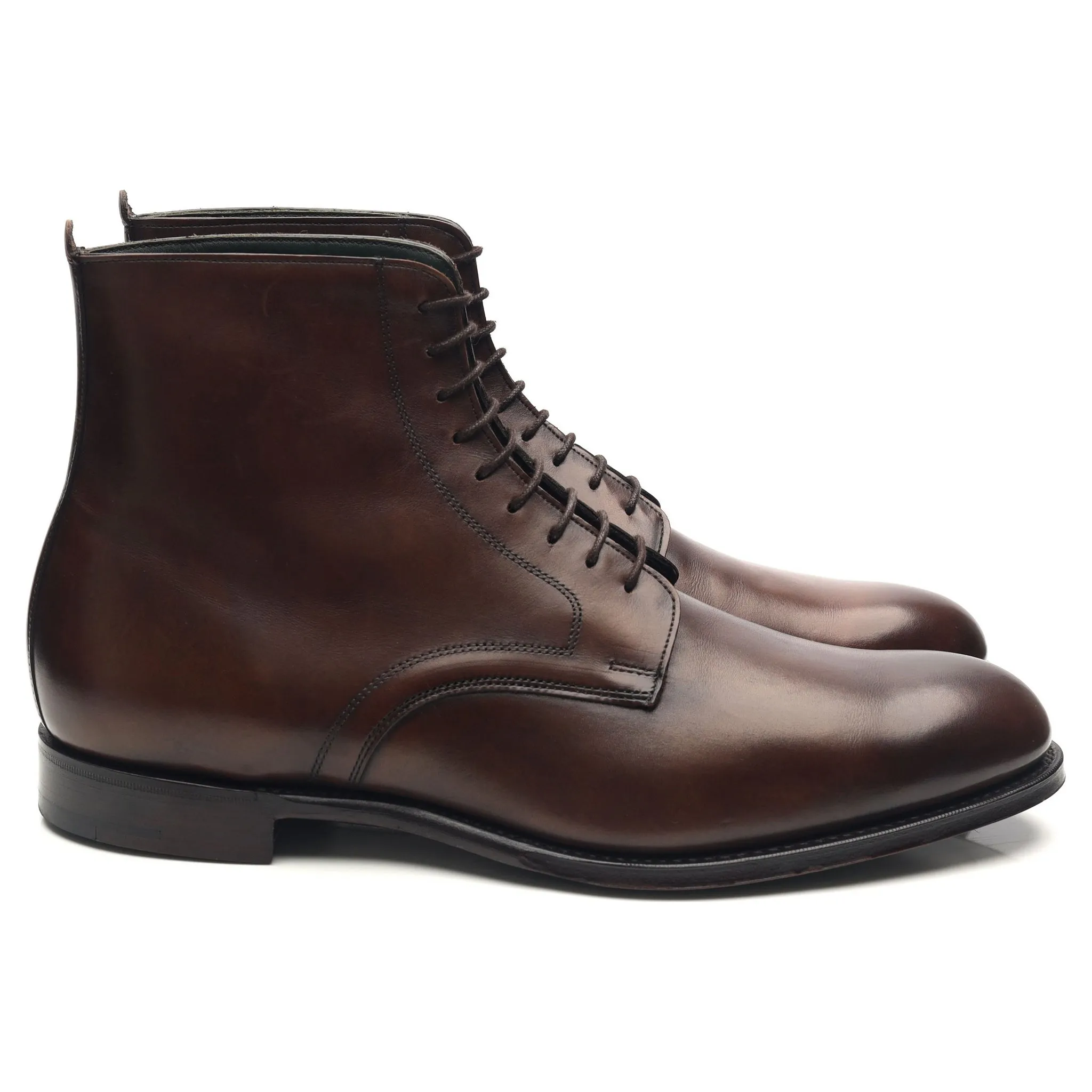 'King' Dark Brown Leather Boots UK 10 F