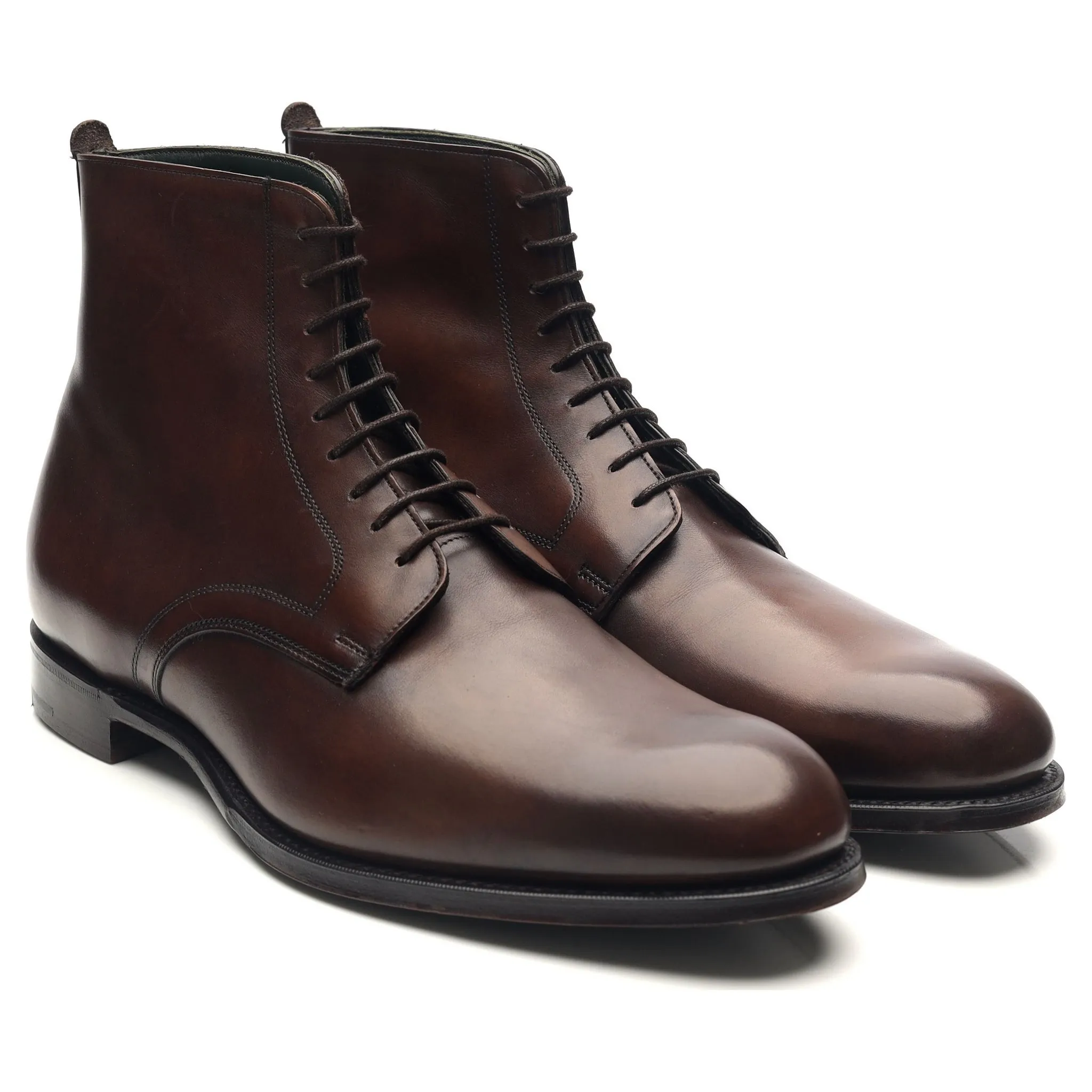 'King' Dark Brown Leather Boots UK 10 F