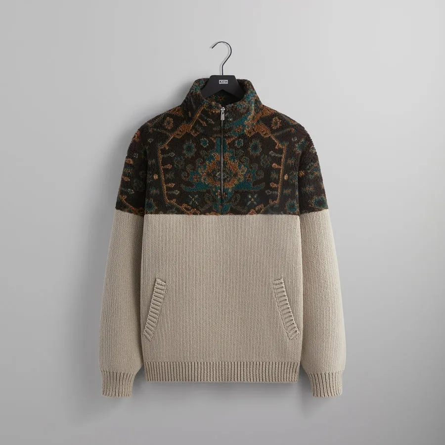 KITH NYC | Street Style Bi-color Cable Knit Pullovers with Long Sleeves