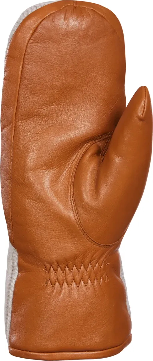 Kombi Women's Ariana Leather and Knit Mittens Moonstone | Buy Kombi Women's Ariana Leather and Knit Mittens Moonstone 