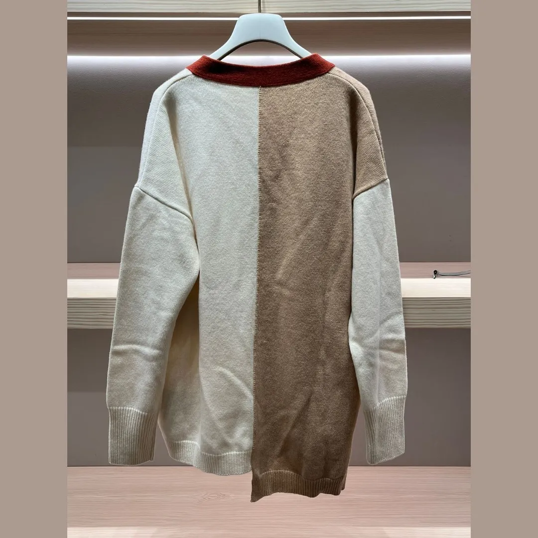 LOEWE asymmetrical cardigan made of wool.