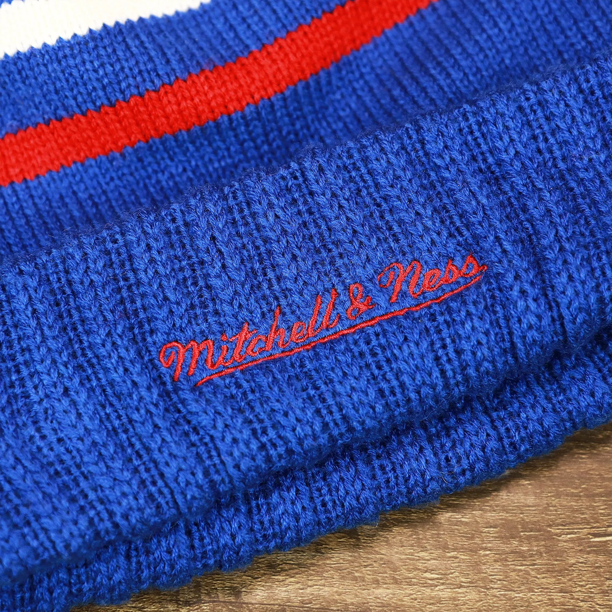 Los Angeles Clippers Blue Cuff Pom Pom Winter Beanie | Blue Striped Winter Hat