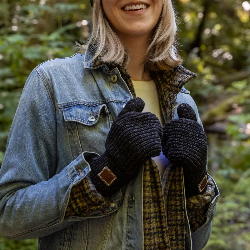 Love Your Melon - Sleek Black Mittens