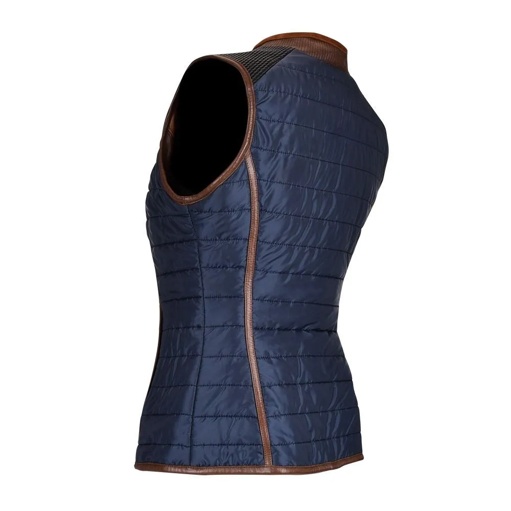 M253COB - Cuadra brown reversible lambskin vest for women, stylish western fashion