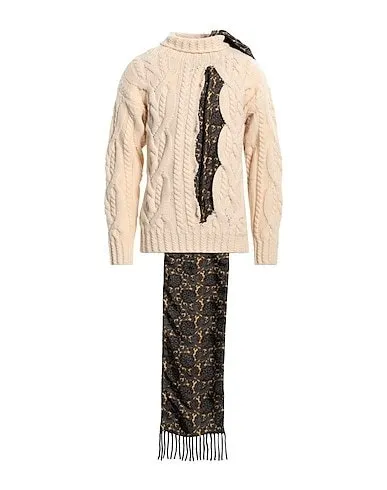 Maison Margiela Cable Knit Paisley Unisex Wool Silk Street Style