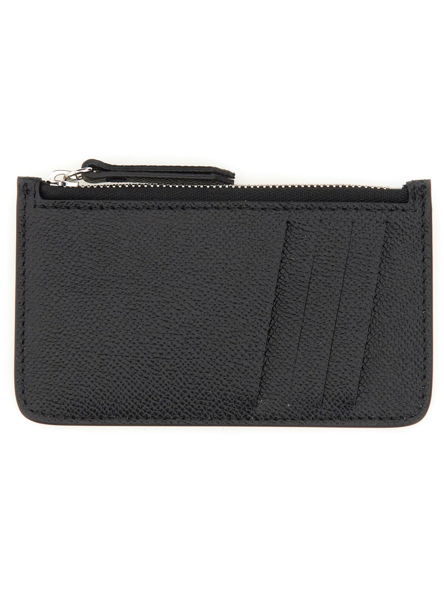 MAISON MARGIELA    LEATHER CARD CASE WITH ZIPPER