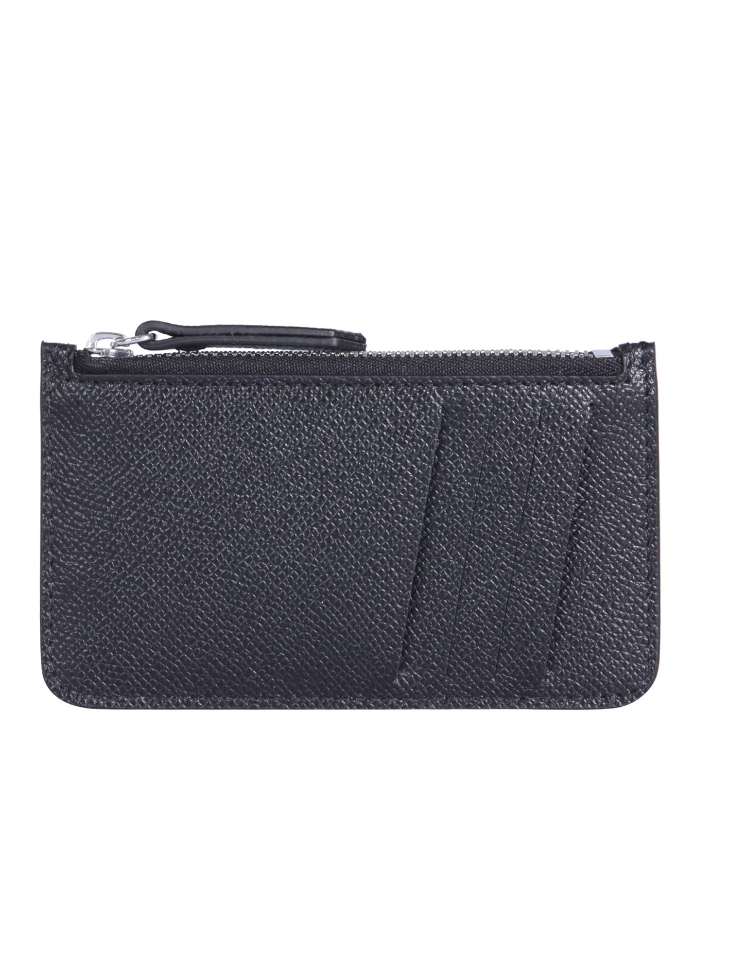 MAISON MARGIELA    LEATHER CARD CASE WITH ZIPPER