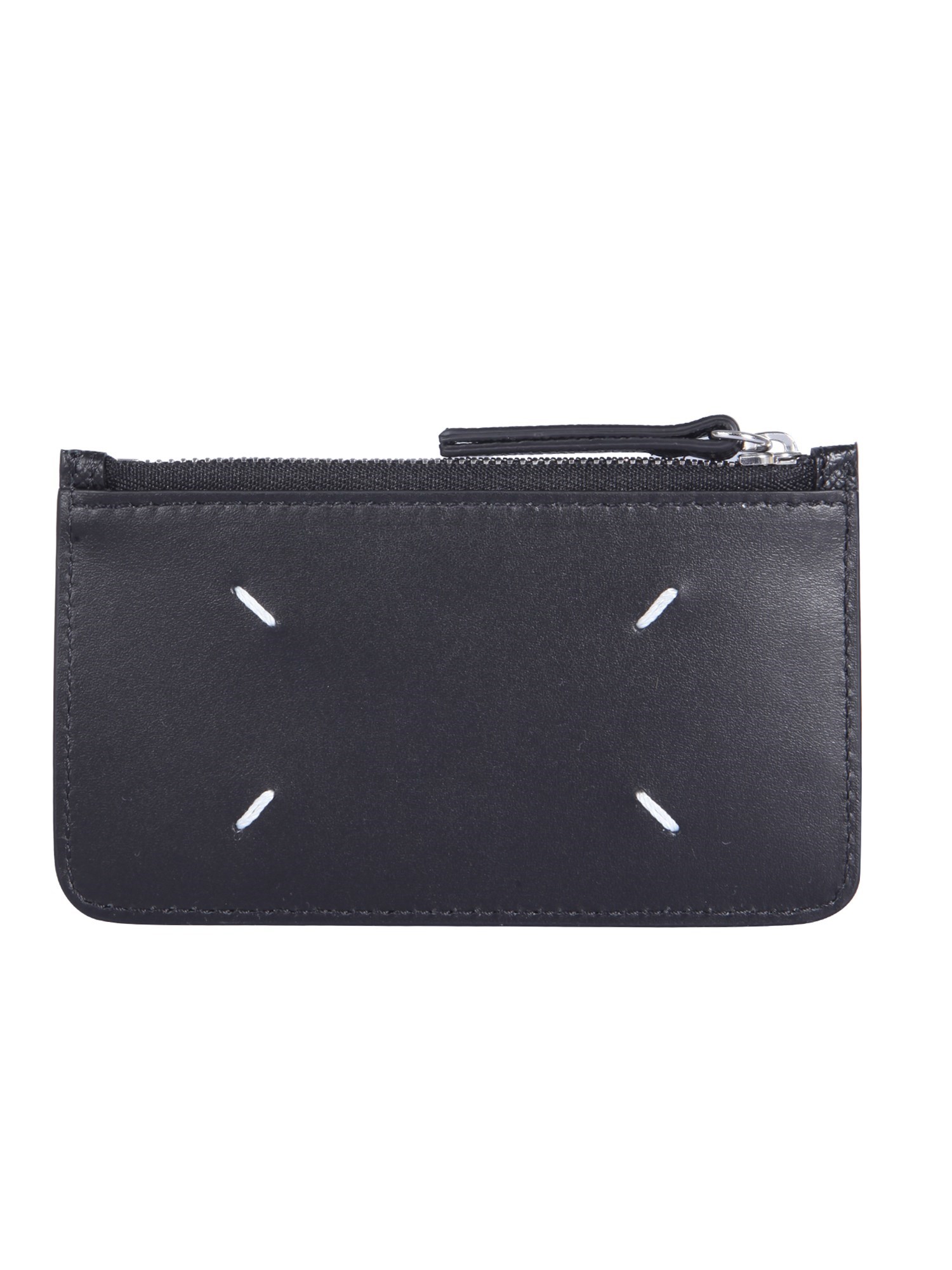 MAISON MARGIELA    LEATHER CARD CASE WITH ZIPPER