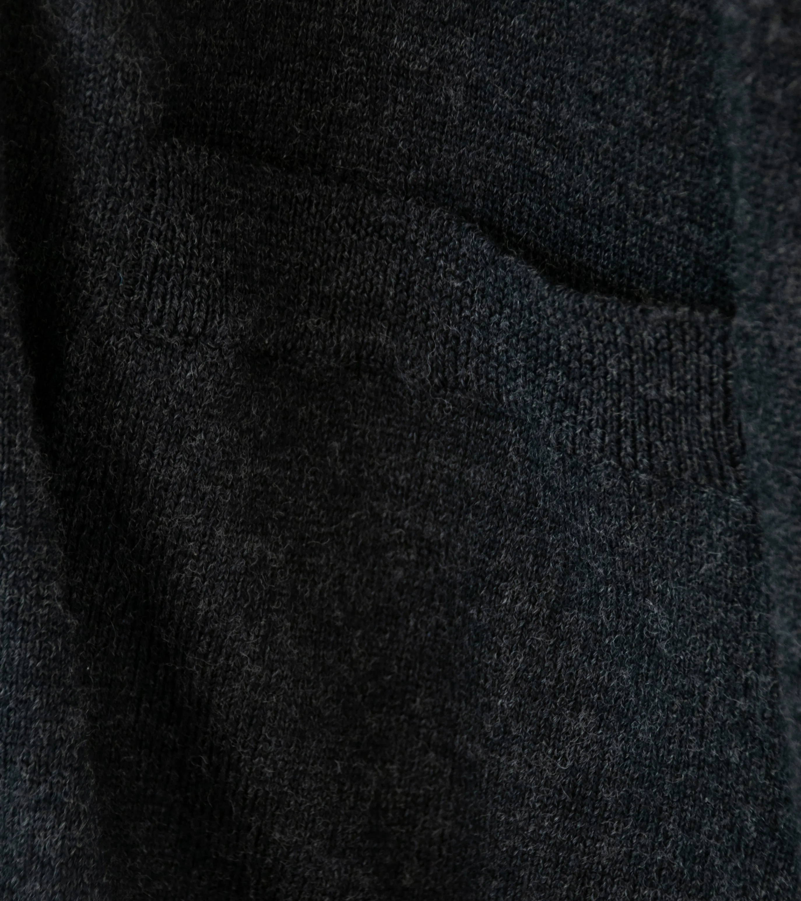 Margaret Howell Charcoal Fine Merino Wool Zip Through Cardigan