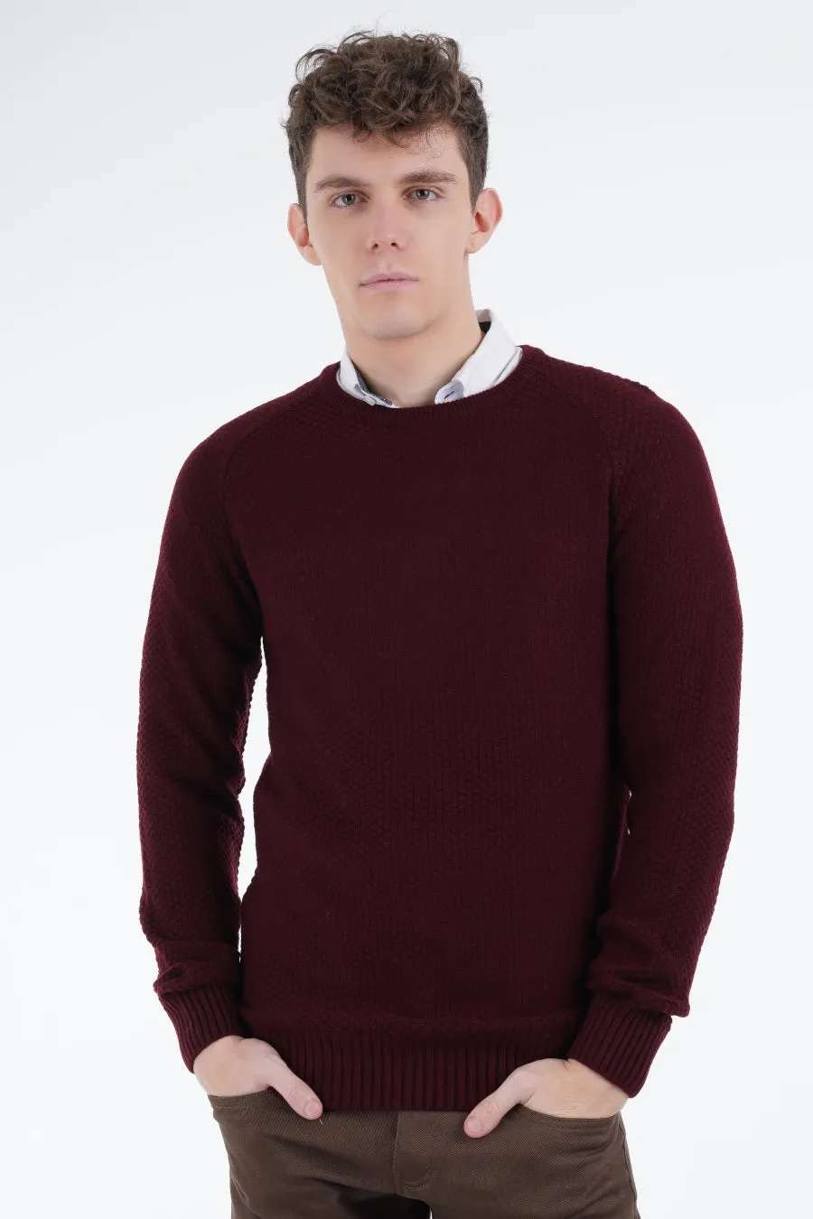 Maroon Knit Sweater