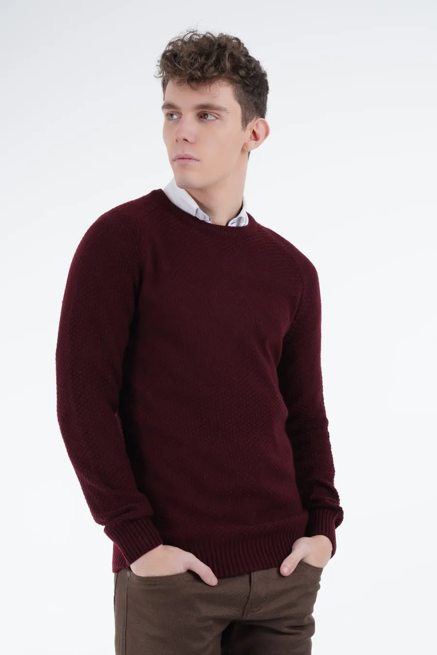 Maroon Knit Sweater