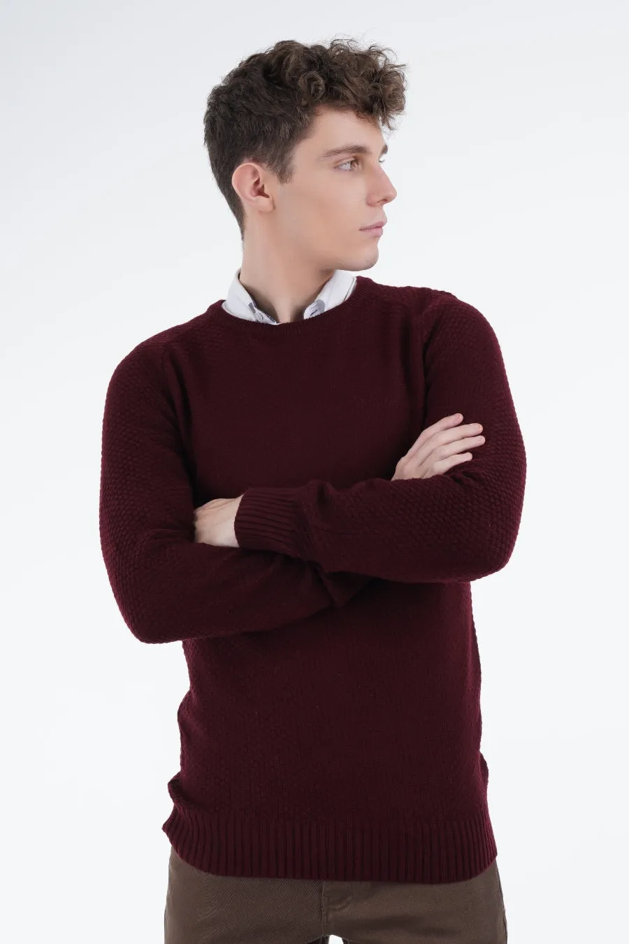 Maroon Knit Sweater