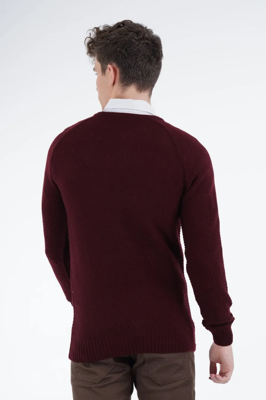 Maroon Knit Sweater