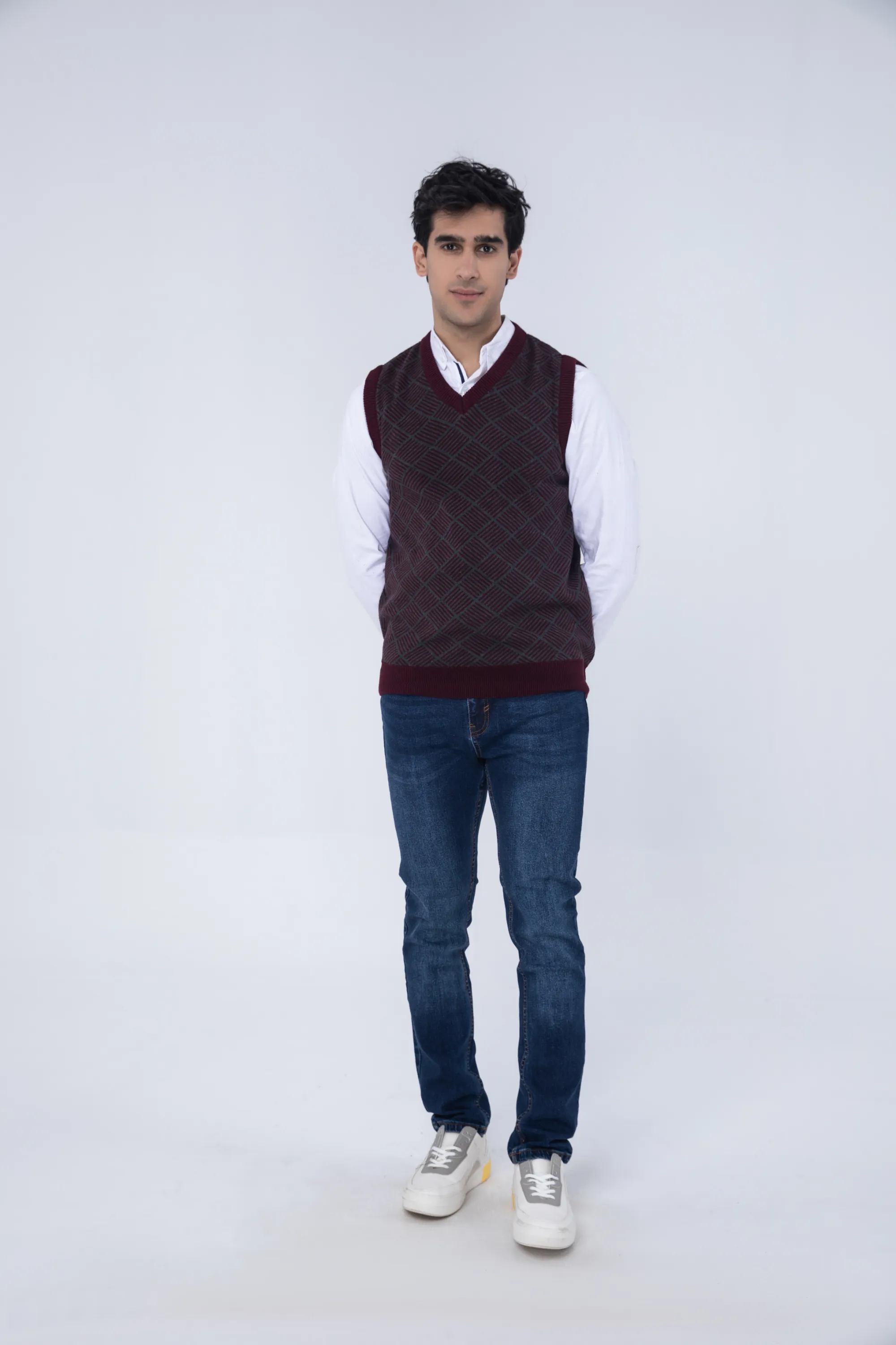 Maroon Sleeves Sweater