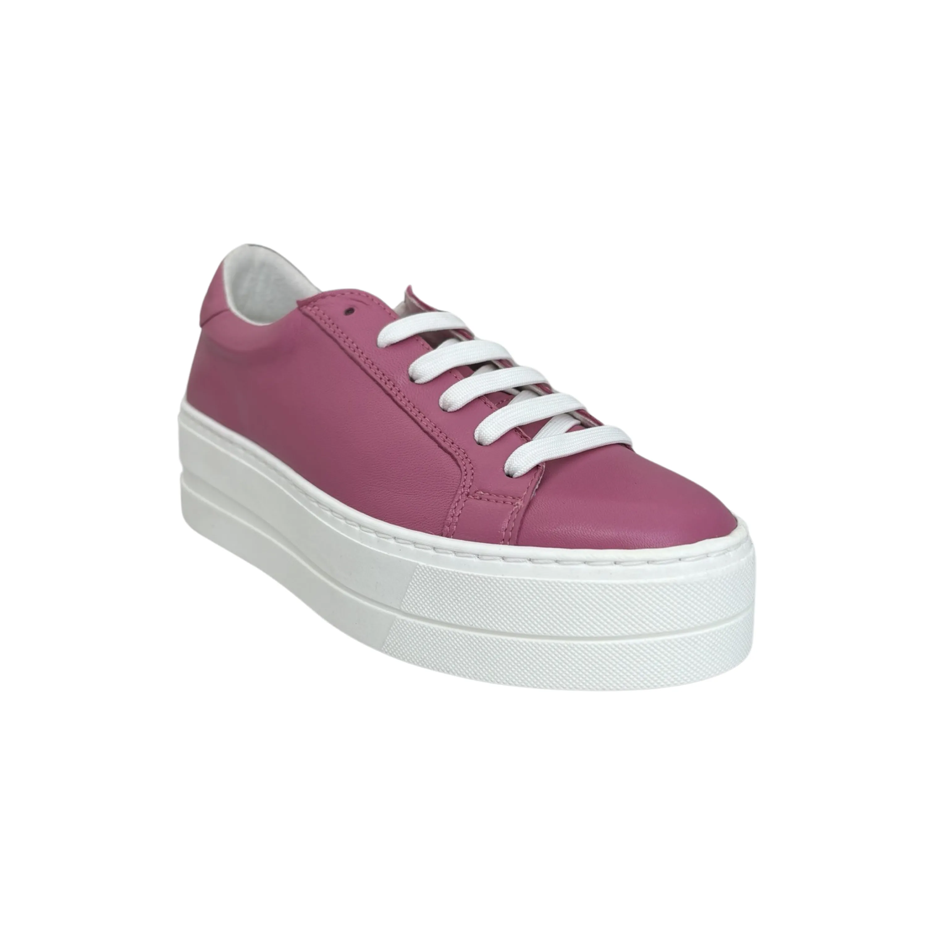 MAYA Pink and White Lace-Up Sneaker