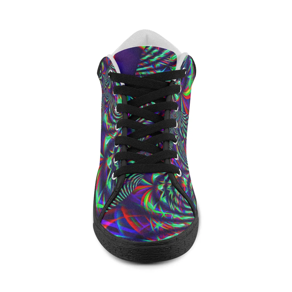 Men's Chukka Sneakers with Slime Burst Fractal Design