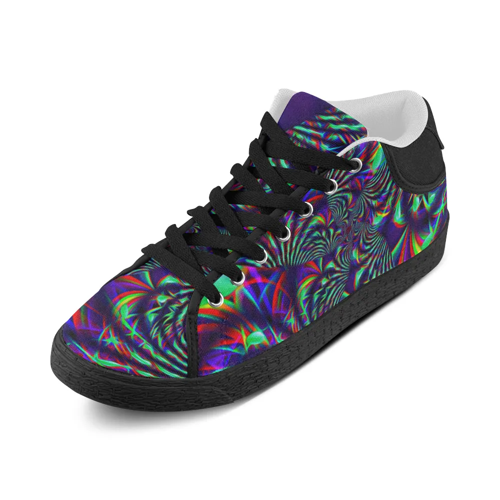 Men's Chukka Sneakers with Slime Burst Fractal Design