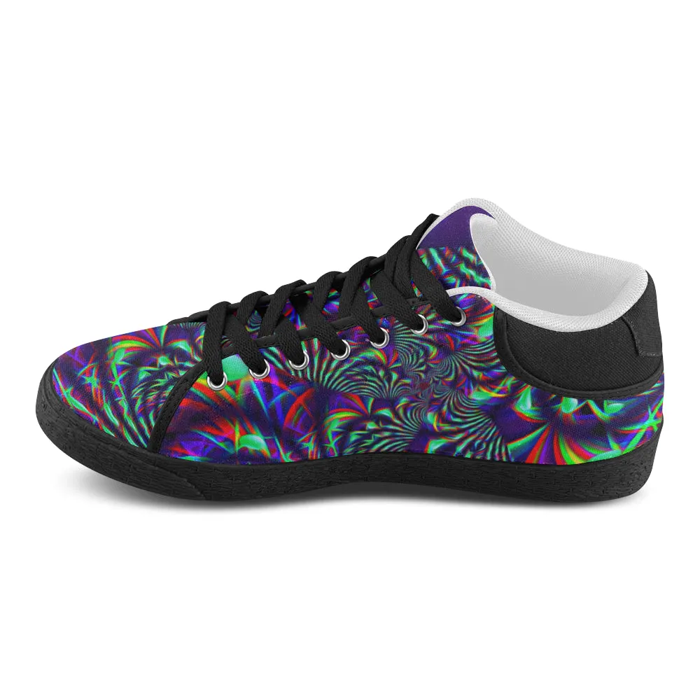 Men's Chukka Sneakers with Slime Burst Fractal Design