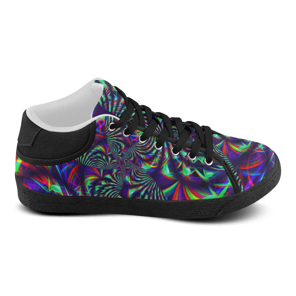 Men's Chukka Sneakers with Slime Burst Fractal Design