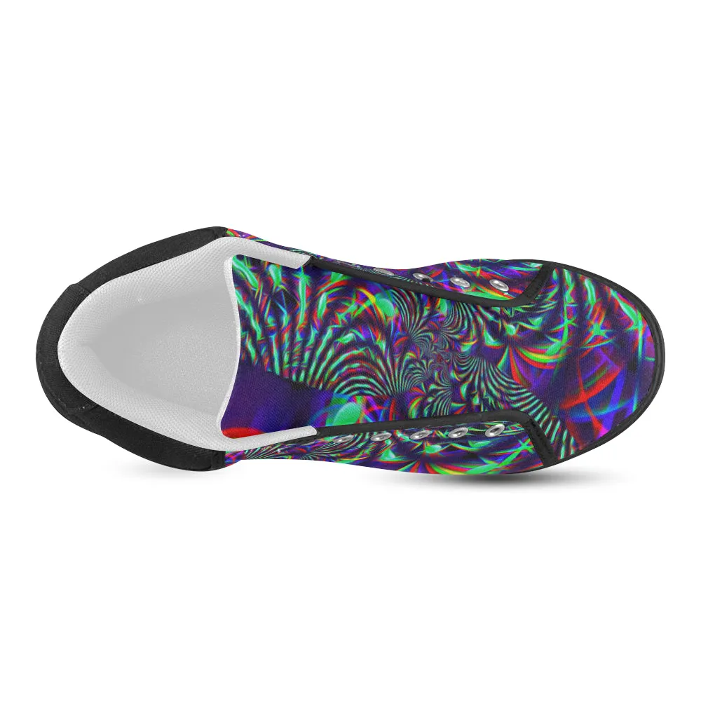 Men's Chukka Sneakers with Slime Burst Fractal Design