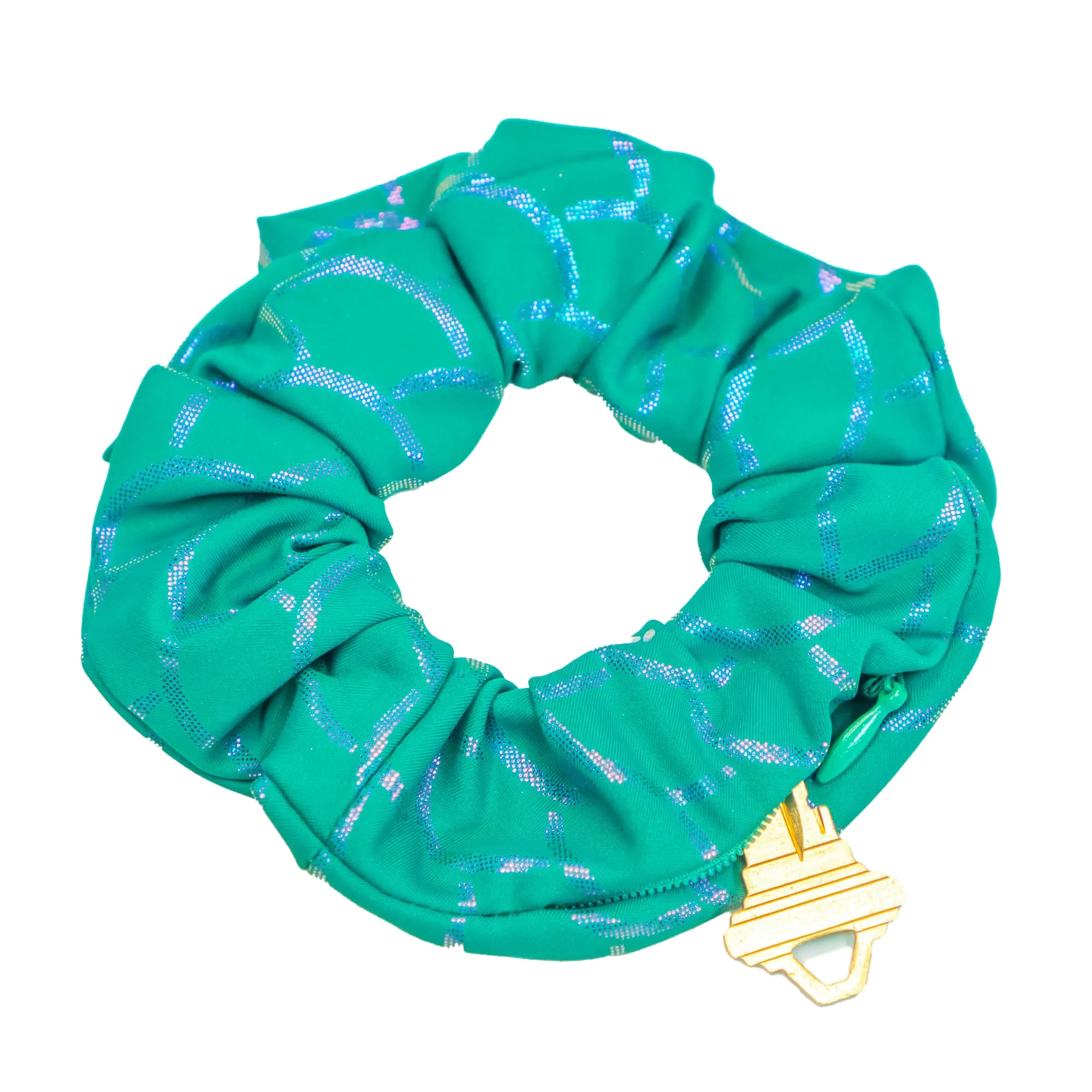 Mermaid Princess Zipper Scrunchie - Green