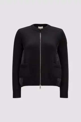 Moncler Wool Taffeta Cardigan