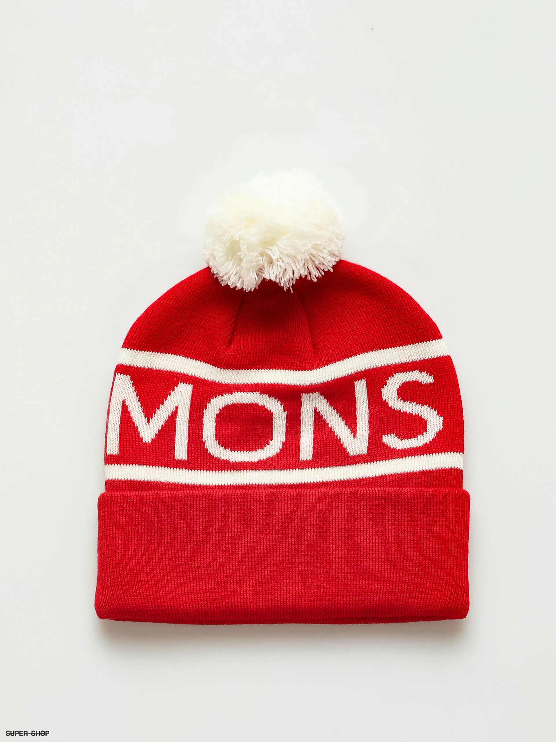 Mons Royale Pom Pom Beanie (retro red)