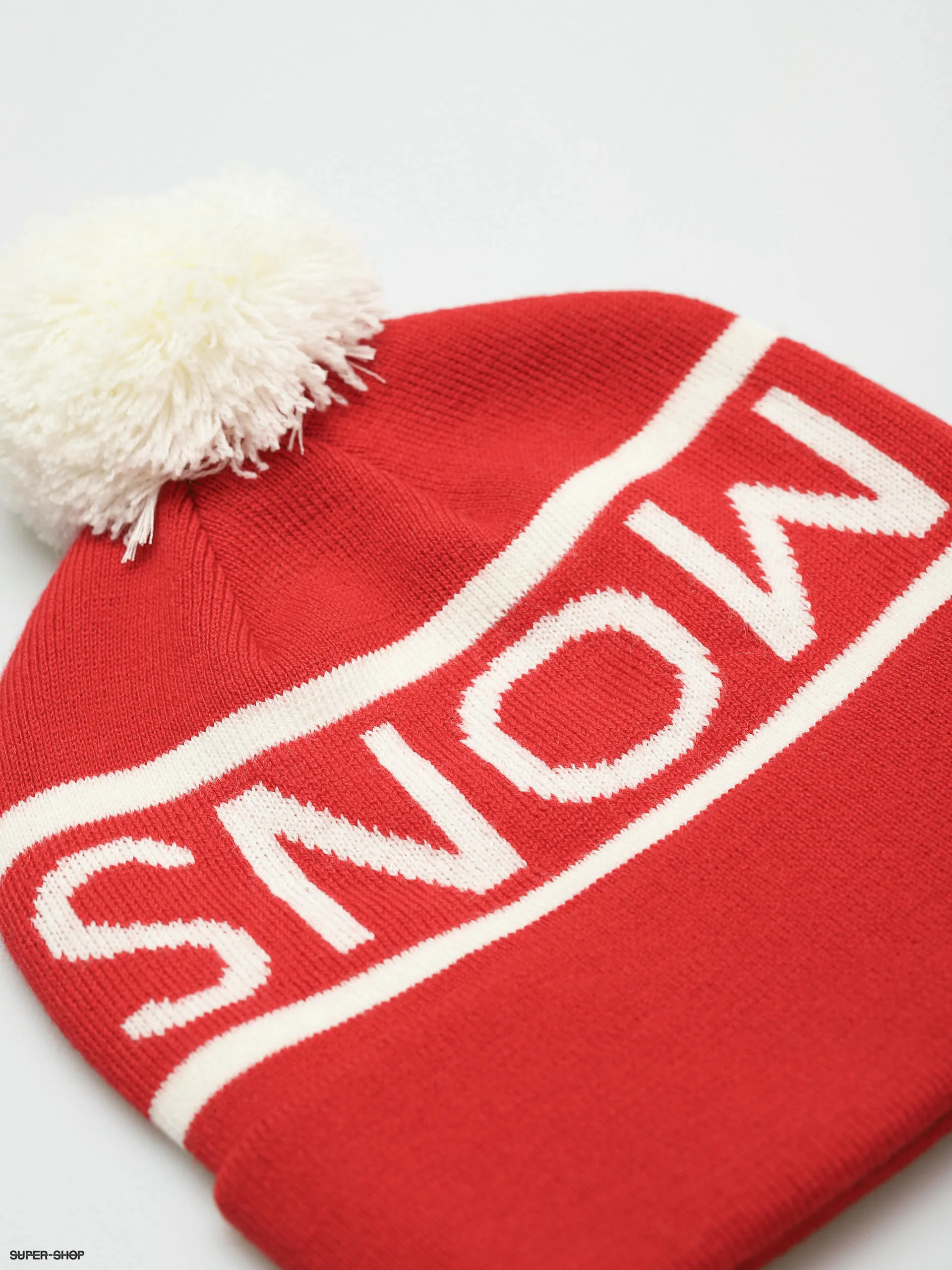 Mons Royale Pom Pom Beanie (retro red)