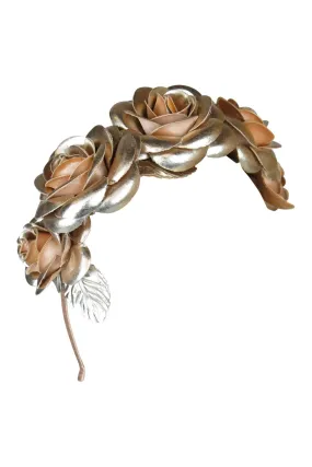 MORGAN & TAYLOR  Rose Fascinator (Gold)