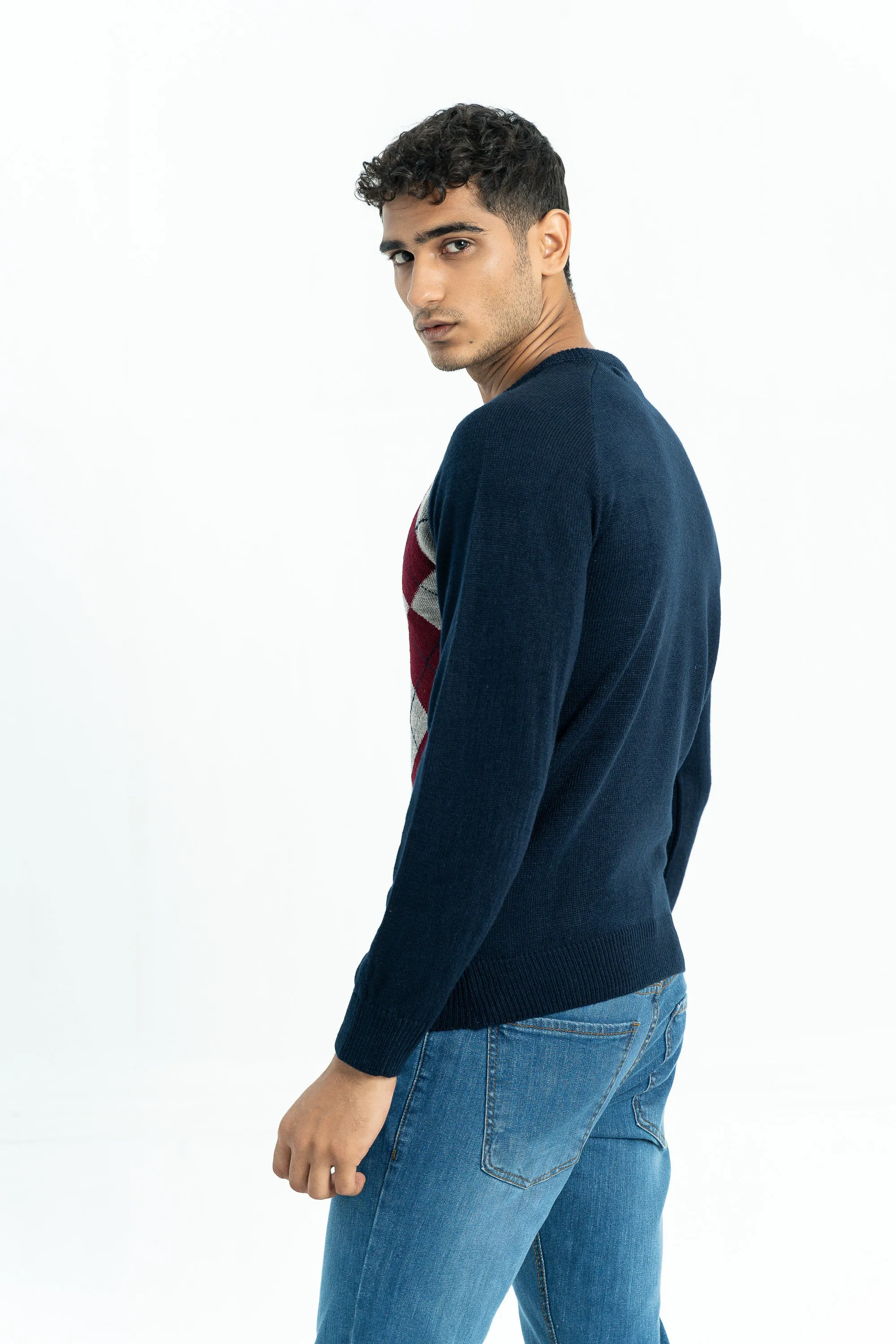 Navy Acrylic Sweater