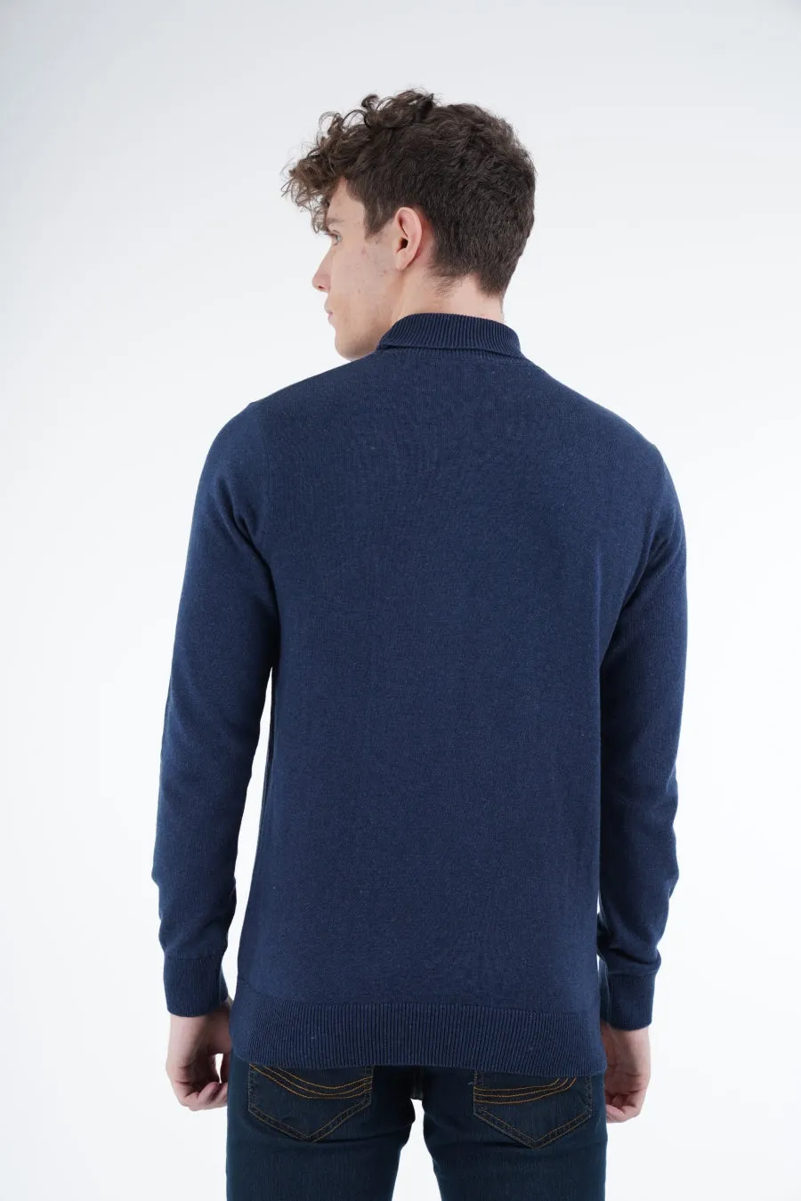 Navy Turtleneck Sweater