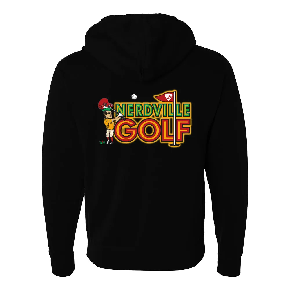 Nerdville Golf Zip-Up Hoodie (Unisex)