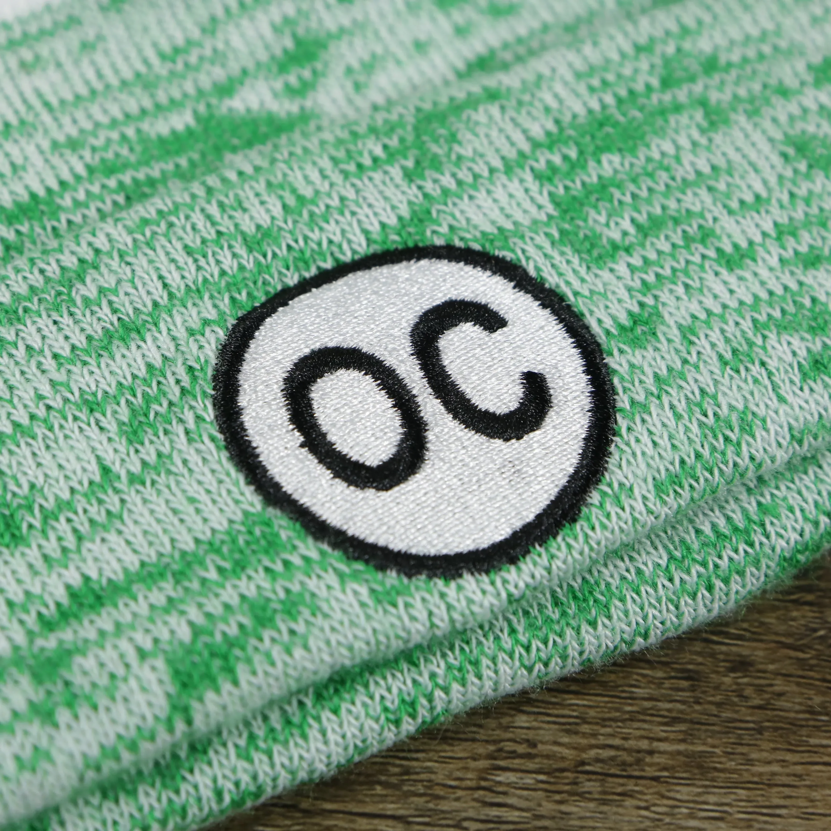 Ocean City Green and White Winter Beanie