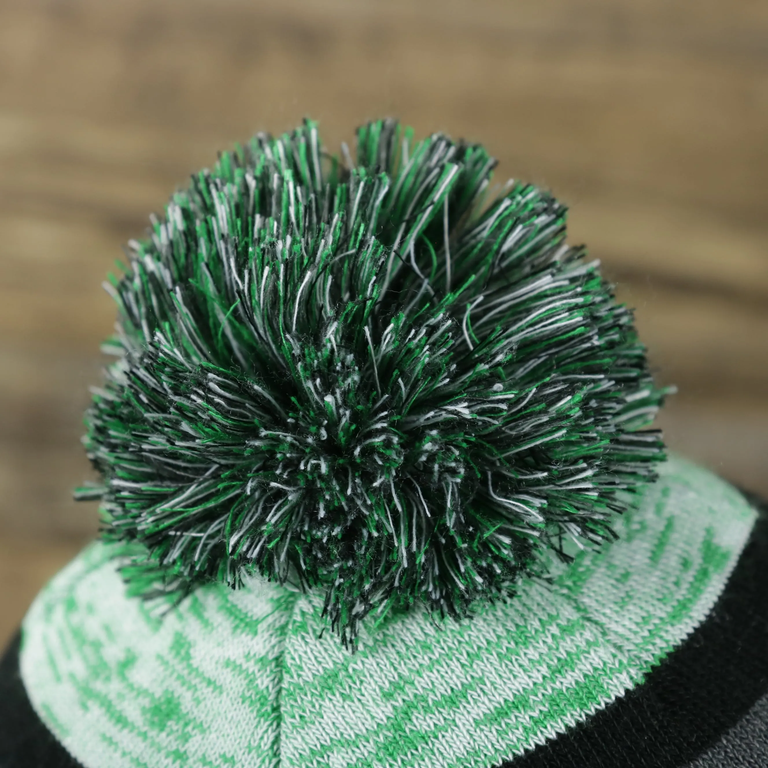 Ocean City Green and White Winter Beanie