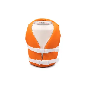 Orange vintage life vest.