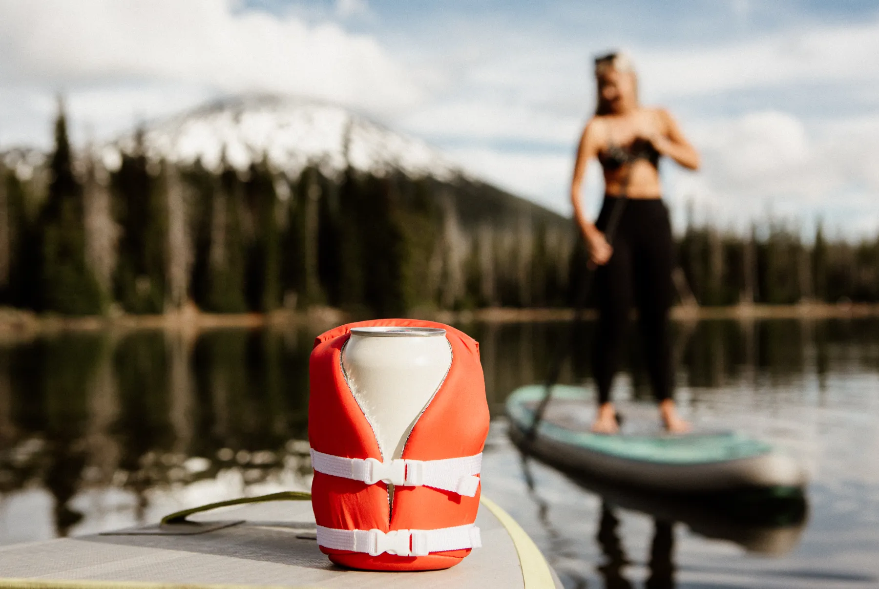 Orange vintage life vest.