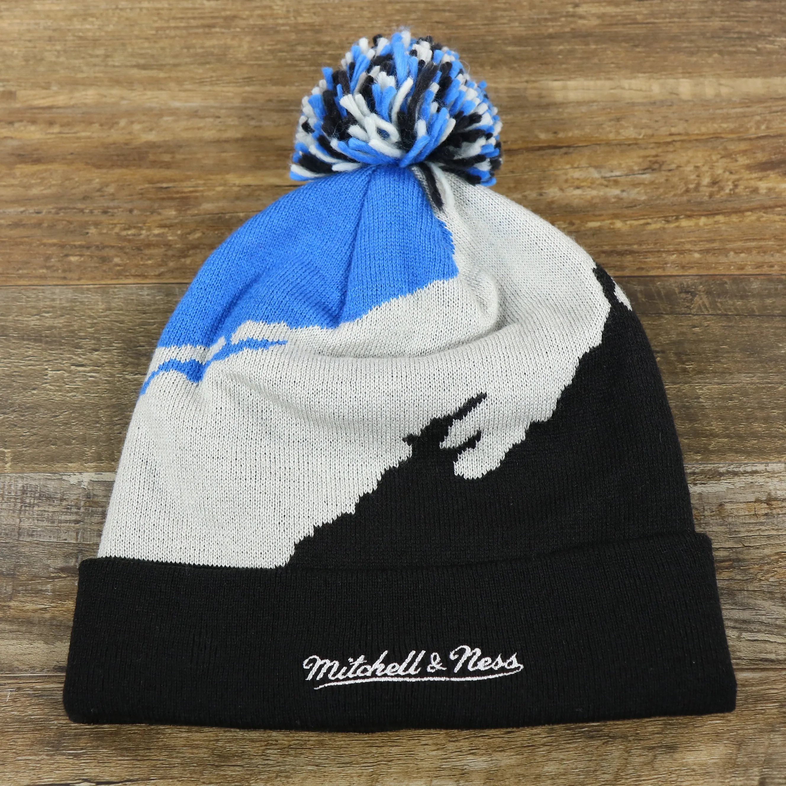 Orlando Magic winter beanie with pom pom - black, gray, and blue