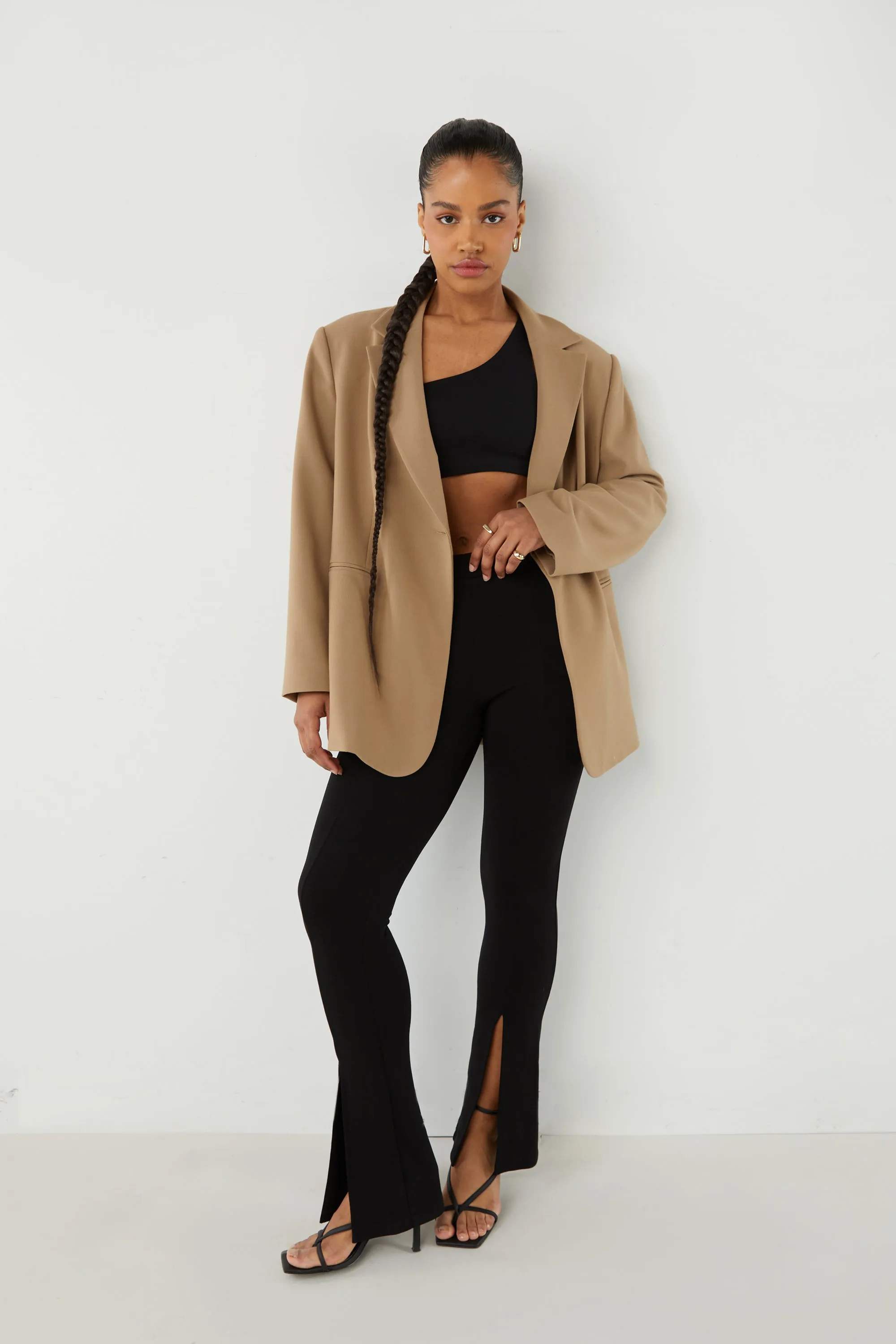 OVERSIZED CROSSOVER BLAZER