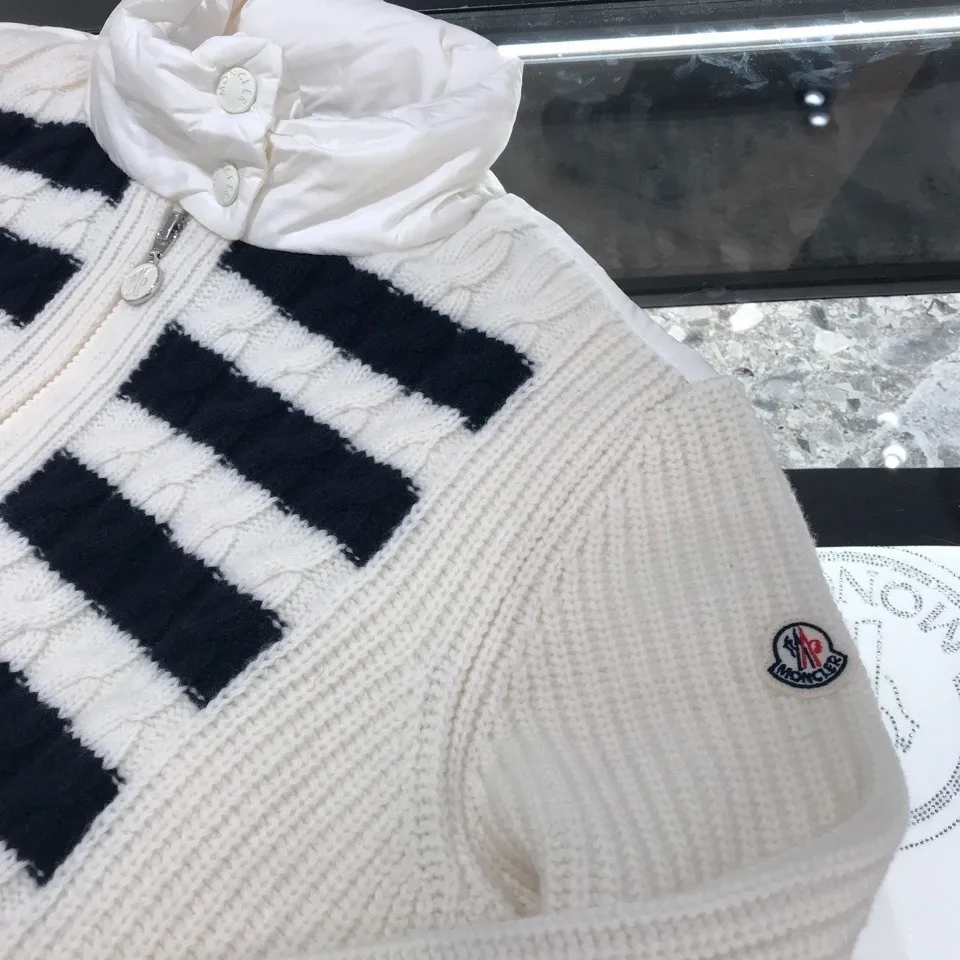 Padded Wool Cardigan by MONCLER