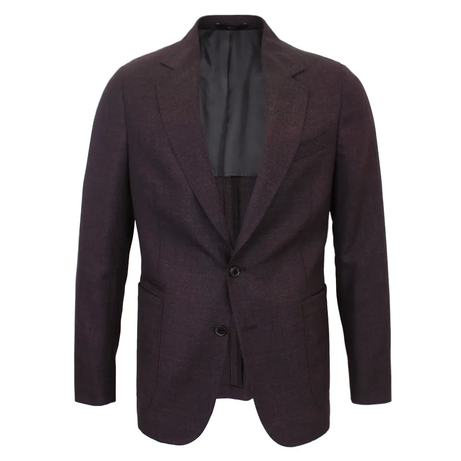 Paul Smith Burgundy Textured Wool Blazer - Soho Fit | Buy now