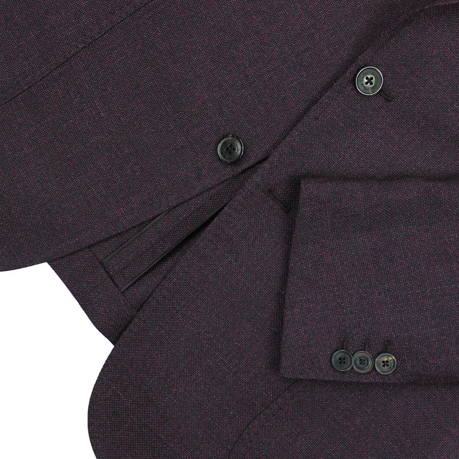 Paul Smith Burgundy Textured Wool Blazer - Soho Fit | Buy now