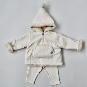 Paz Rodriguez Cream Faux Fur Lined Outfit: Size 3 Months