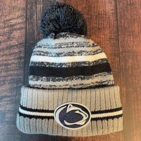 Penn State Nittany Lions Navy Beanie - New Era, Navy/Grey