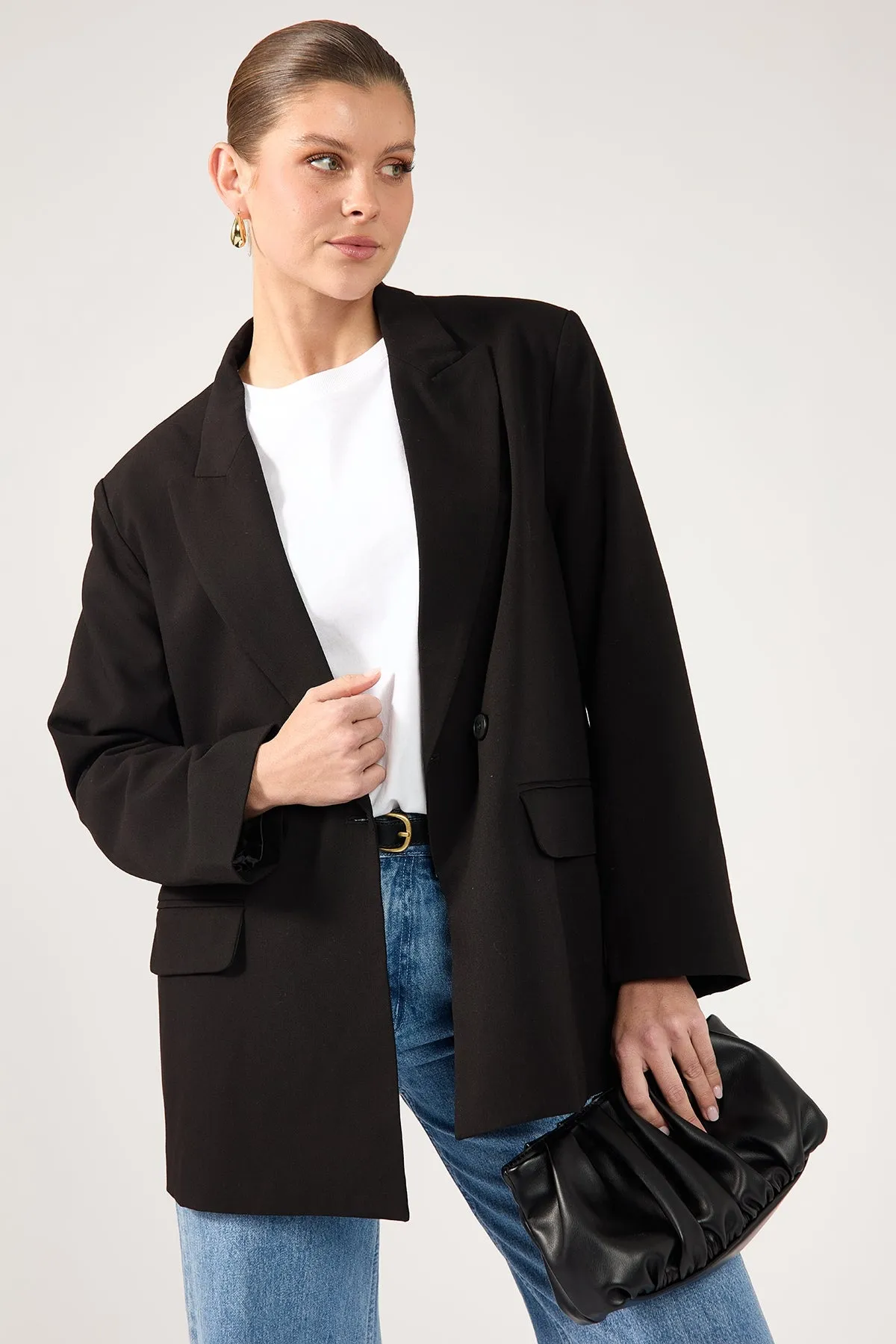 Perfect Stranger Tomo Oversized Blazer Black